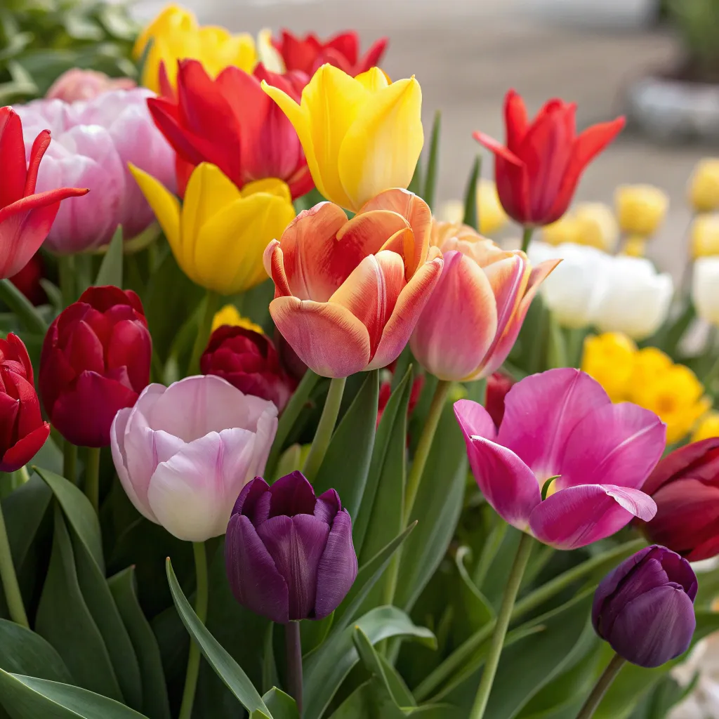 Vibrant tulip assortment